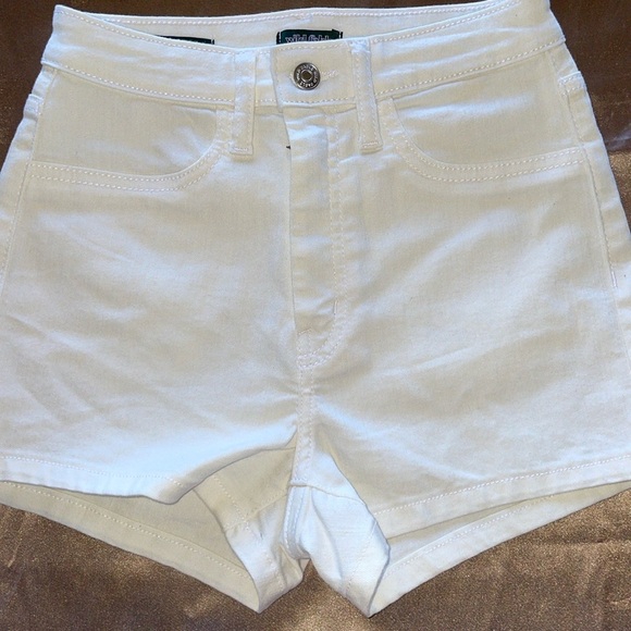 Wild Fable Creamy White Stretch Denim Highest Rise 3” Shorts Size 4/27 - Picture 3 of 12